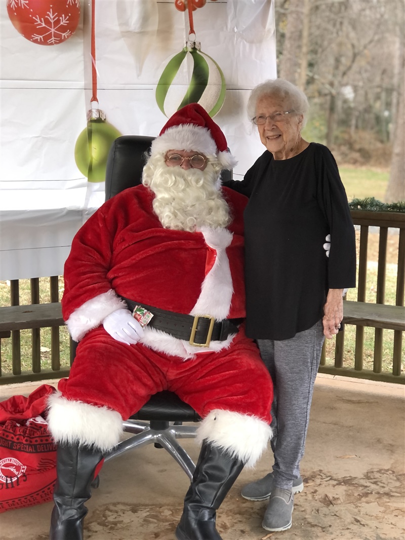 Mrs. Peeler is 98 years old and wanted to come see Santa!